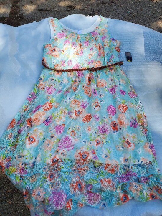 No Boundaries Dresses & Skirts - No Boundaries Blue Floral Lace Dress